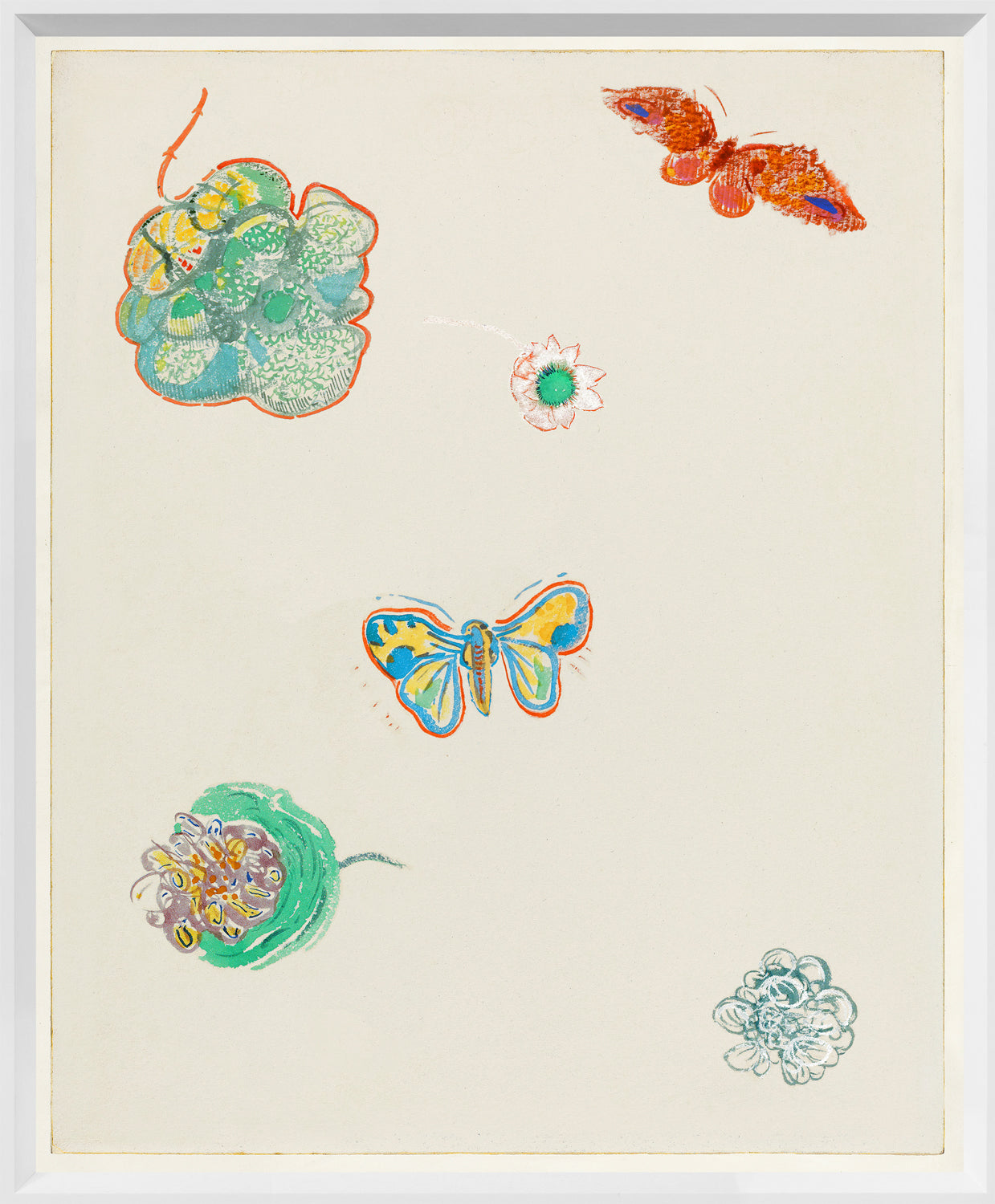 Redon - Papillon et Fleurs II - Large
