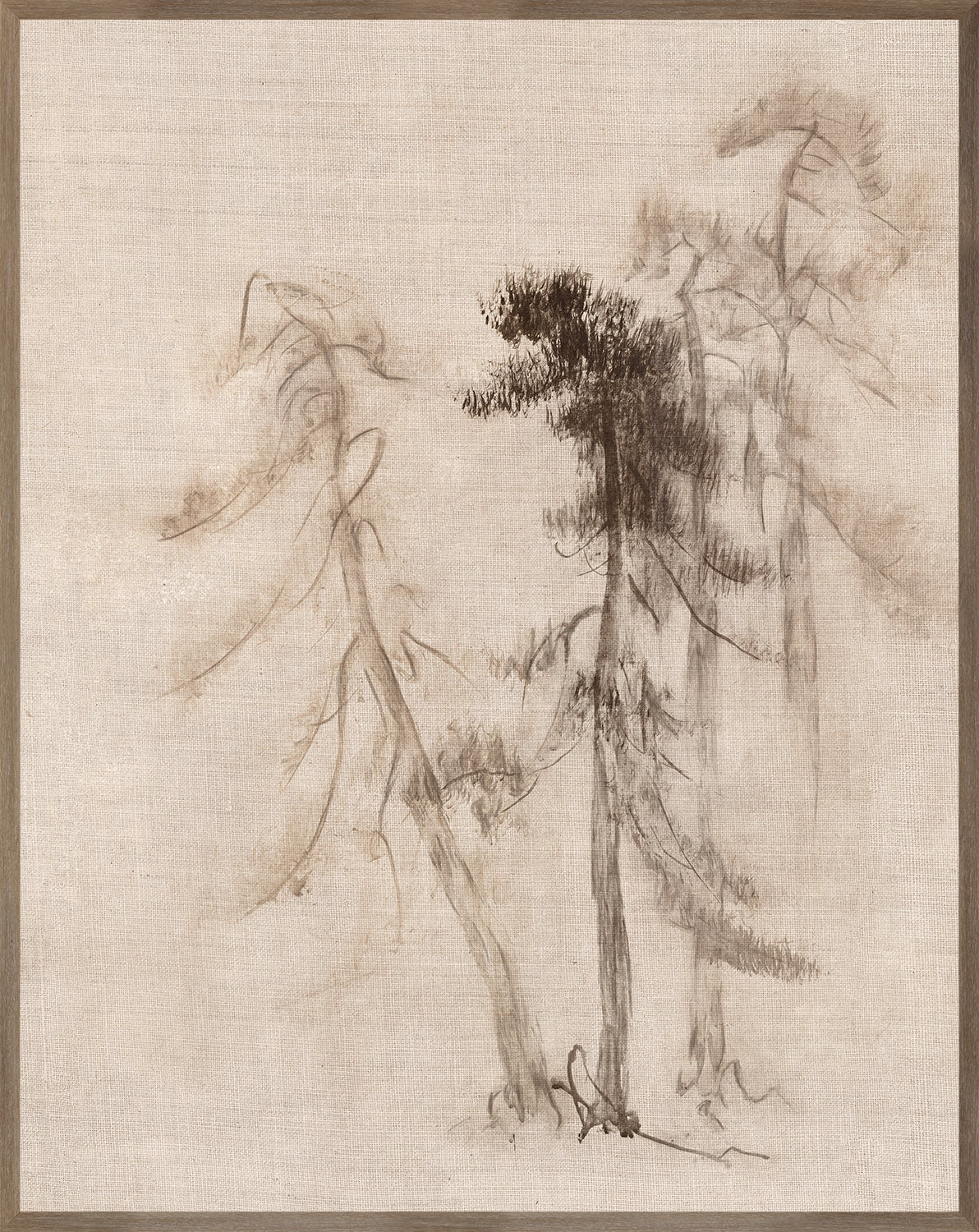 Ink Wash Pines I - Large