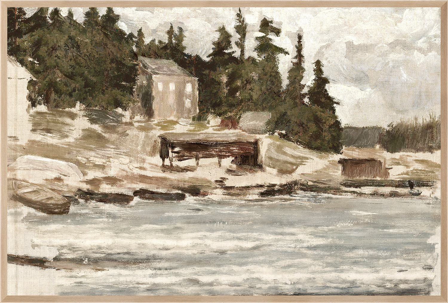 Lakeside Sketch C. 1885 - Large