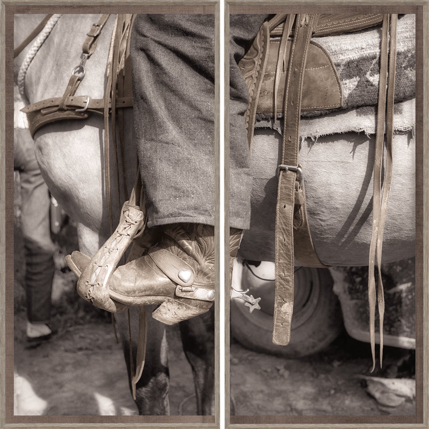 Cowboy Detail C. 1954 - Diptych