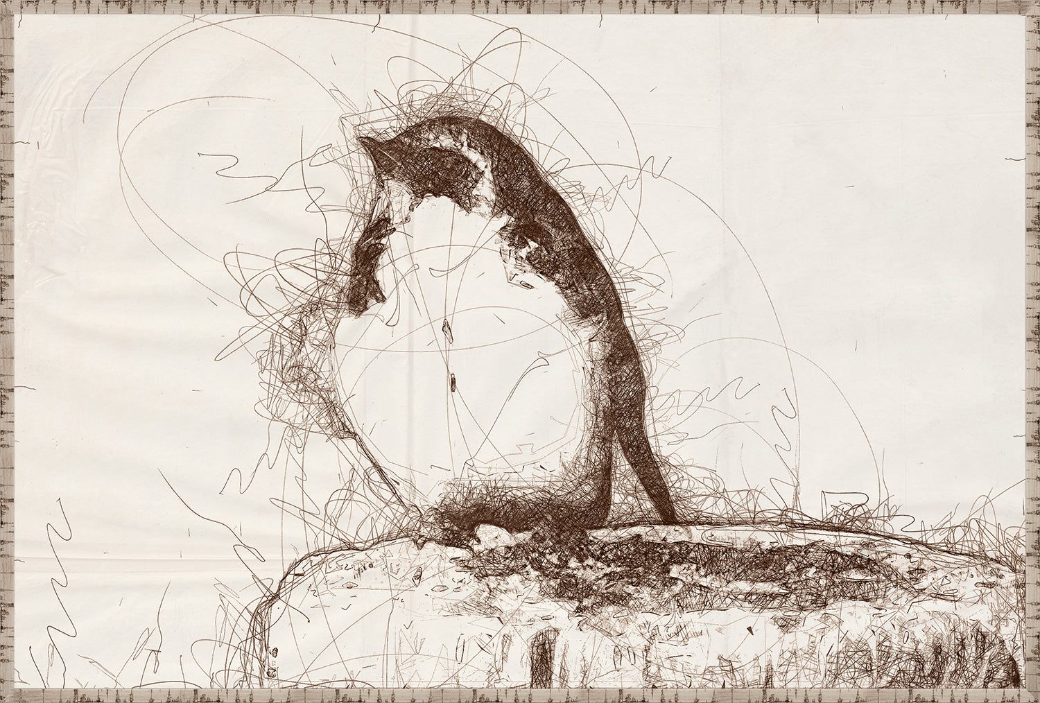 Nature Sketch - Sparrow - Canvas on Board