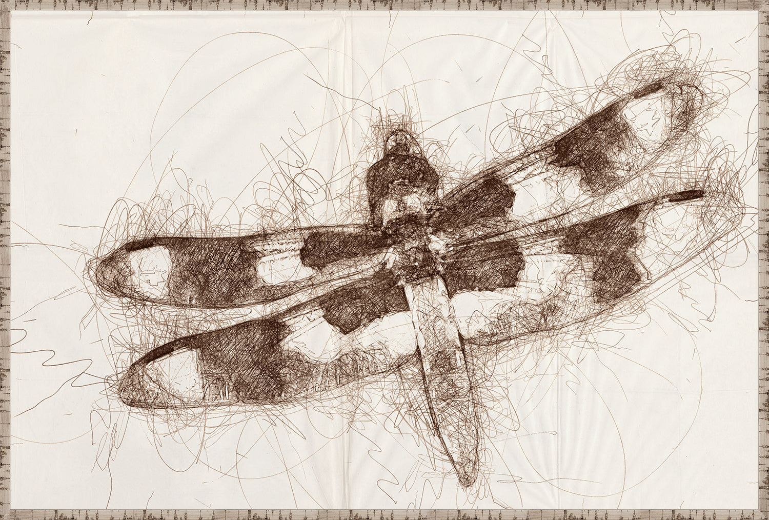Nature Sketch - Dragonfly I - Canvas on Board