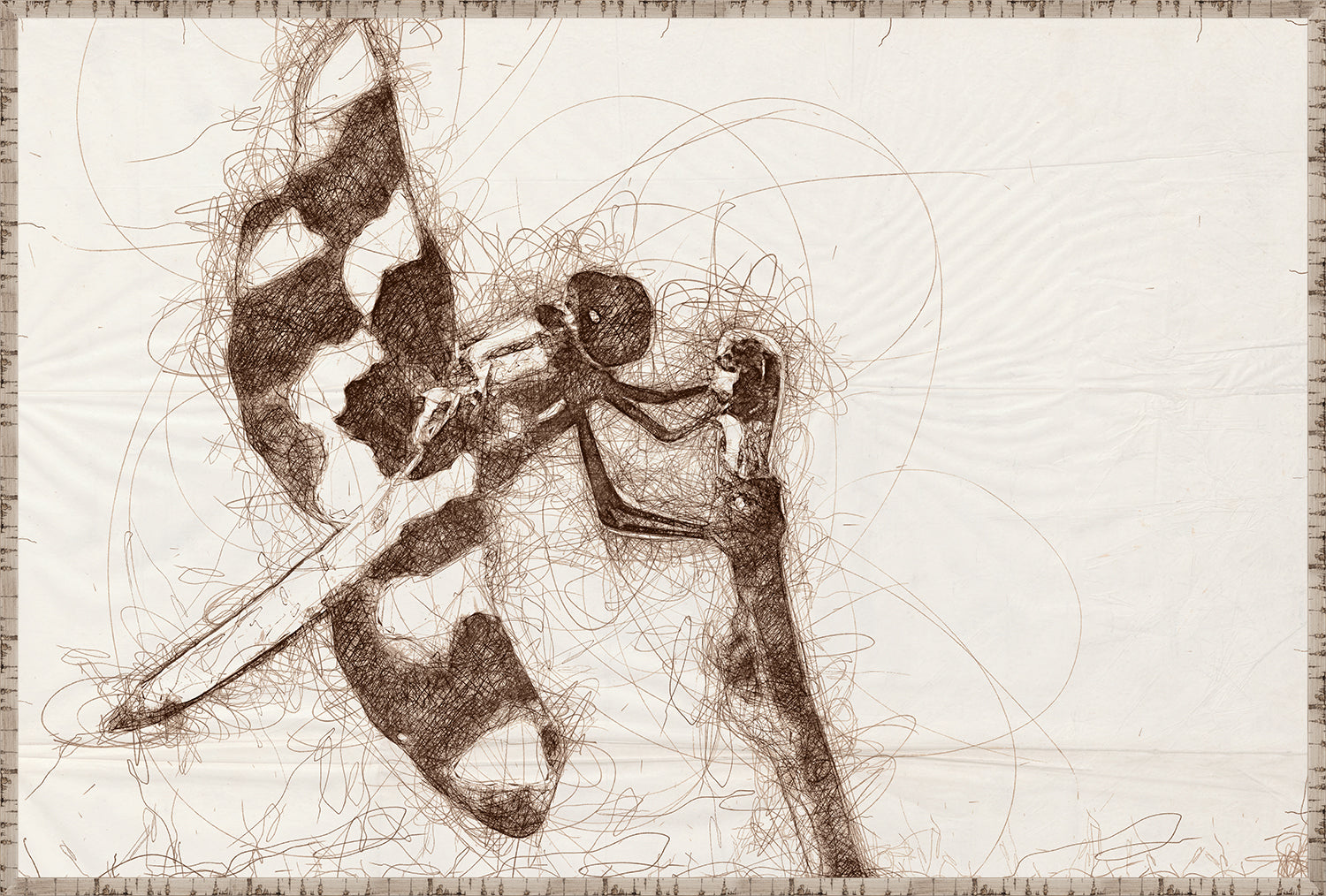 Nature Sketch - Dragonfly II - Canvas on Board