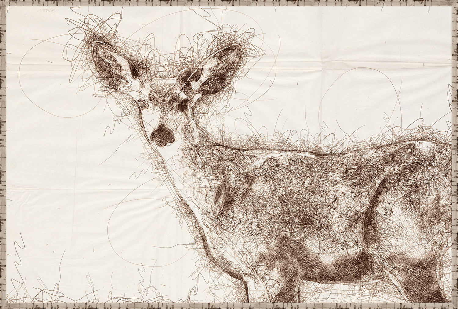 Nature Sketch - Doe - Canvas on Board