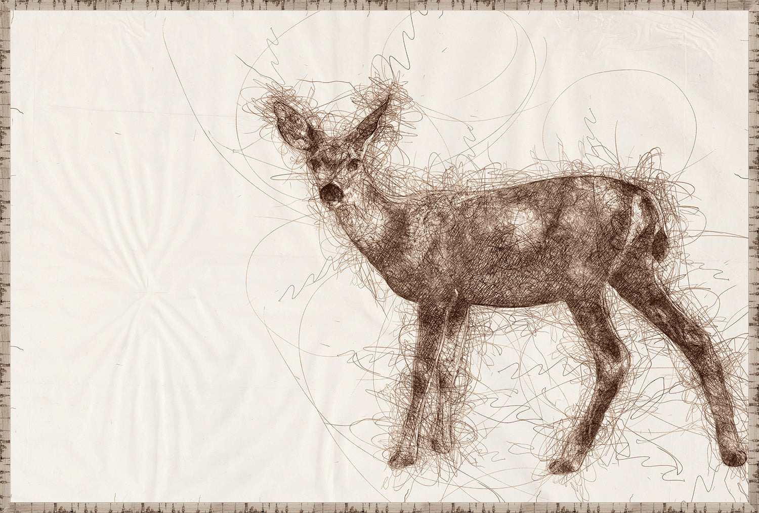 Nature Sketch - Fawn II - Canvas on Board