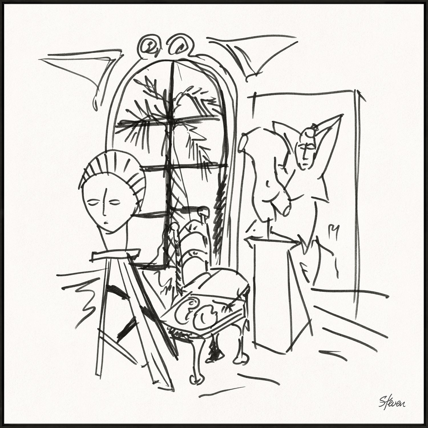 Atelier Study I - Framed Canvas