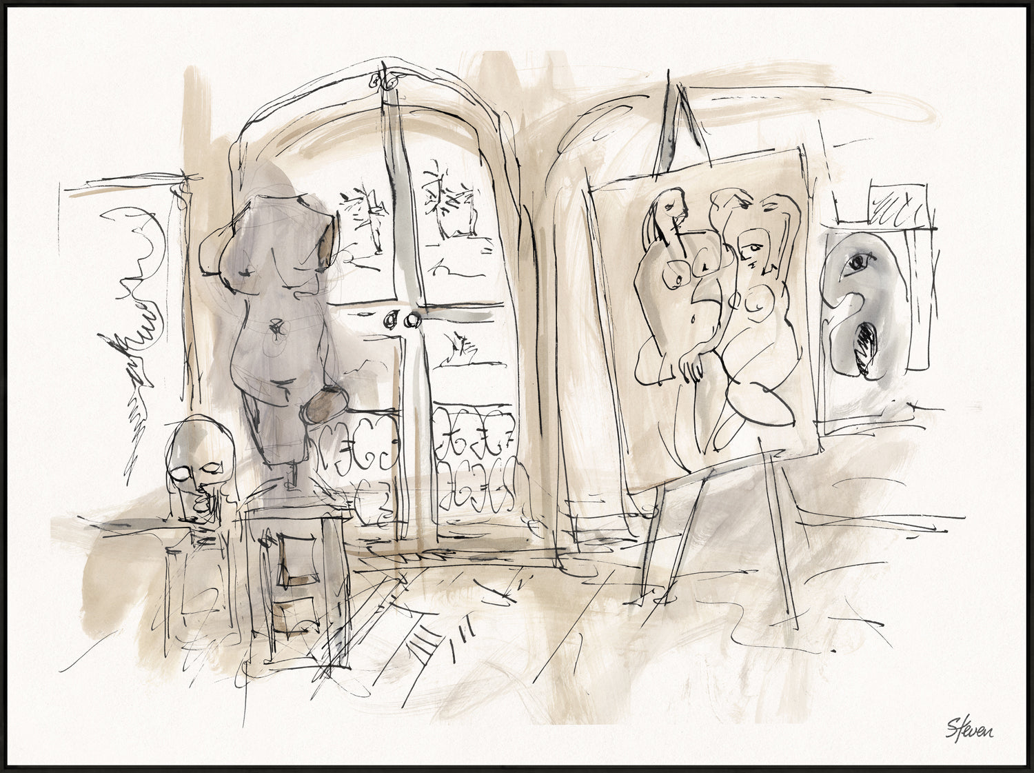 Atelier Study II - Framed Canvas