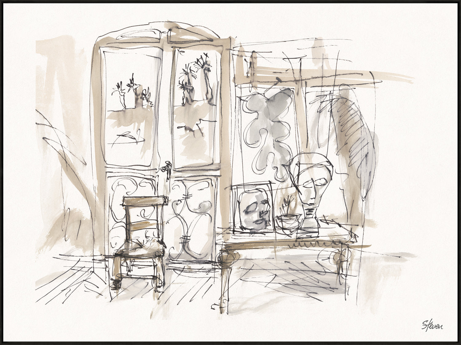 Atelier Study III - Framed Canvas