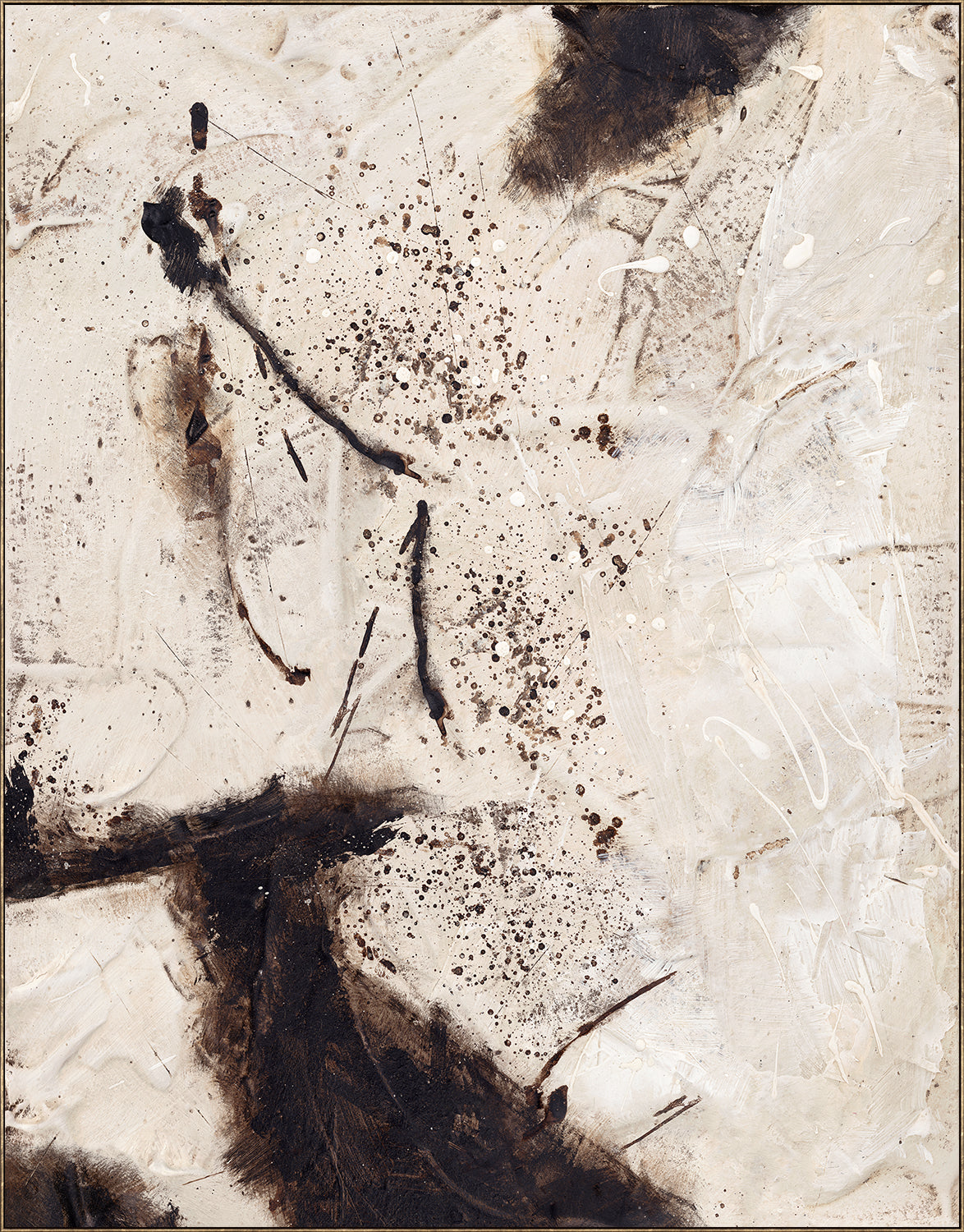 Paris Composition - Burnt Creme I - Framed Canvas - Large