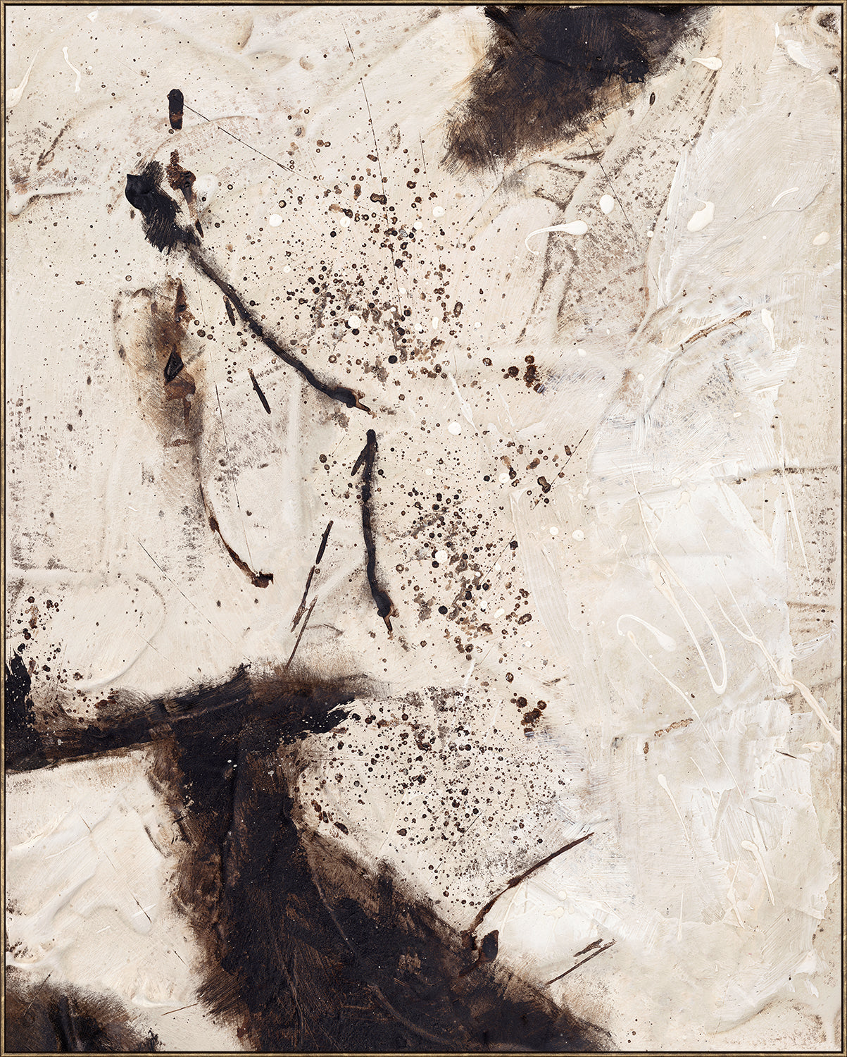 Paris Composition - Burnt Creme I - Framed Canvas - Mid