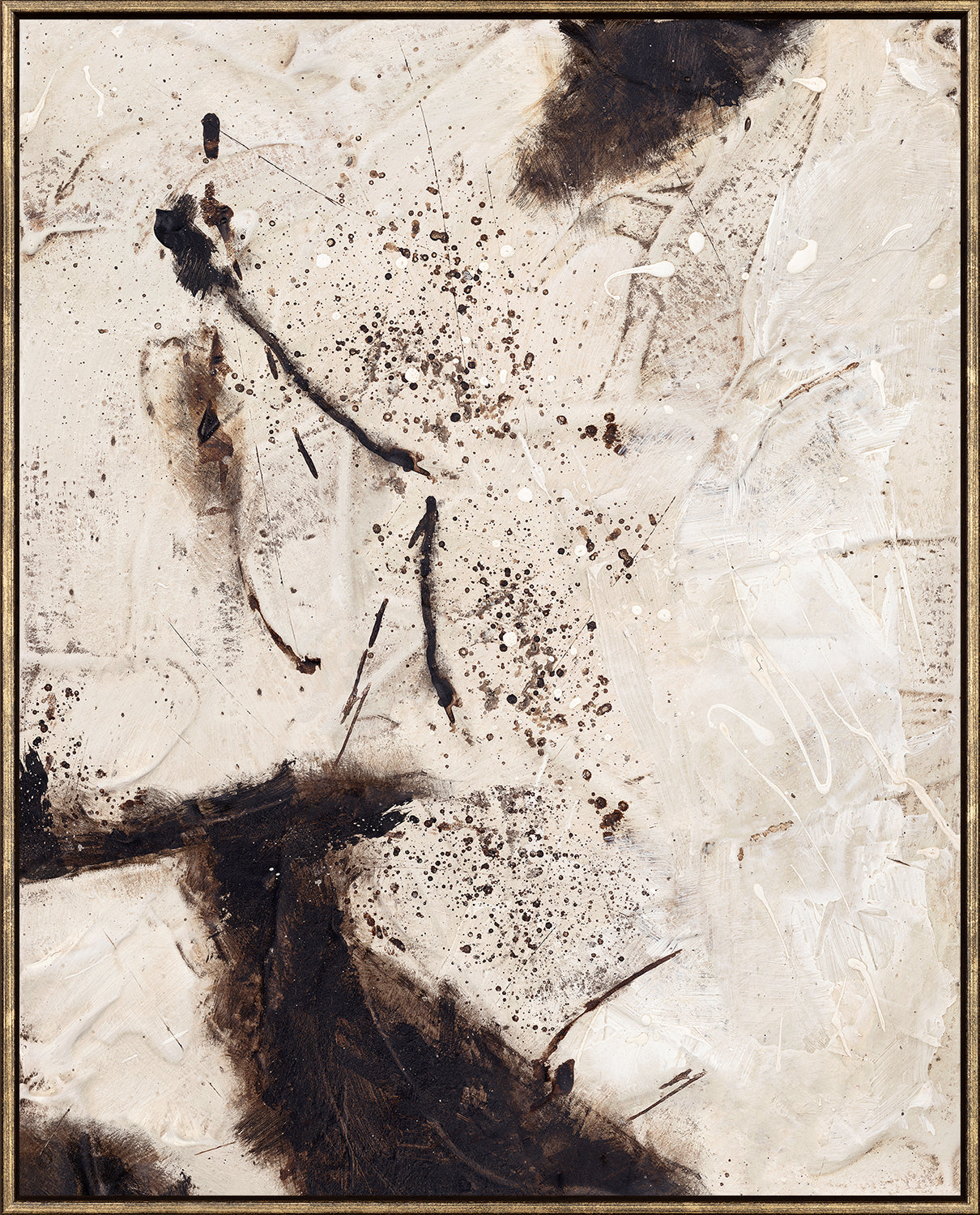 Paris Composition - Burnt Creme I - Framed Canvas - Small