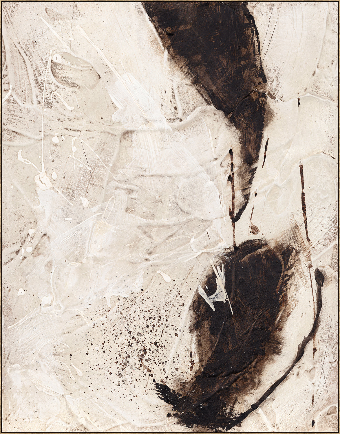 Paris Composition - Burnt Creme II - Framed Canvas - Large