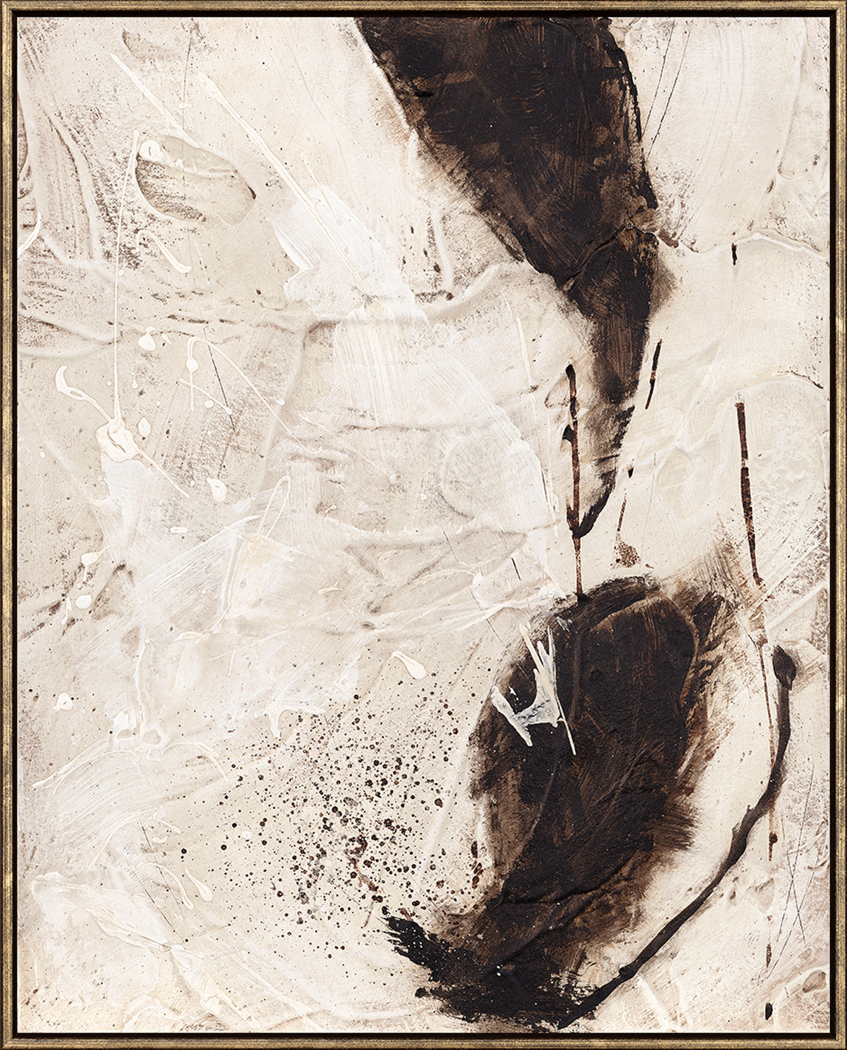 Paris Composition - Burnt Creme II - Framed Canvas - Small