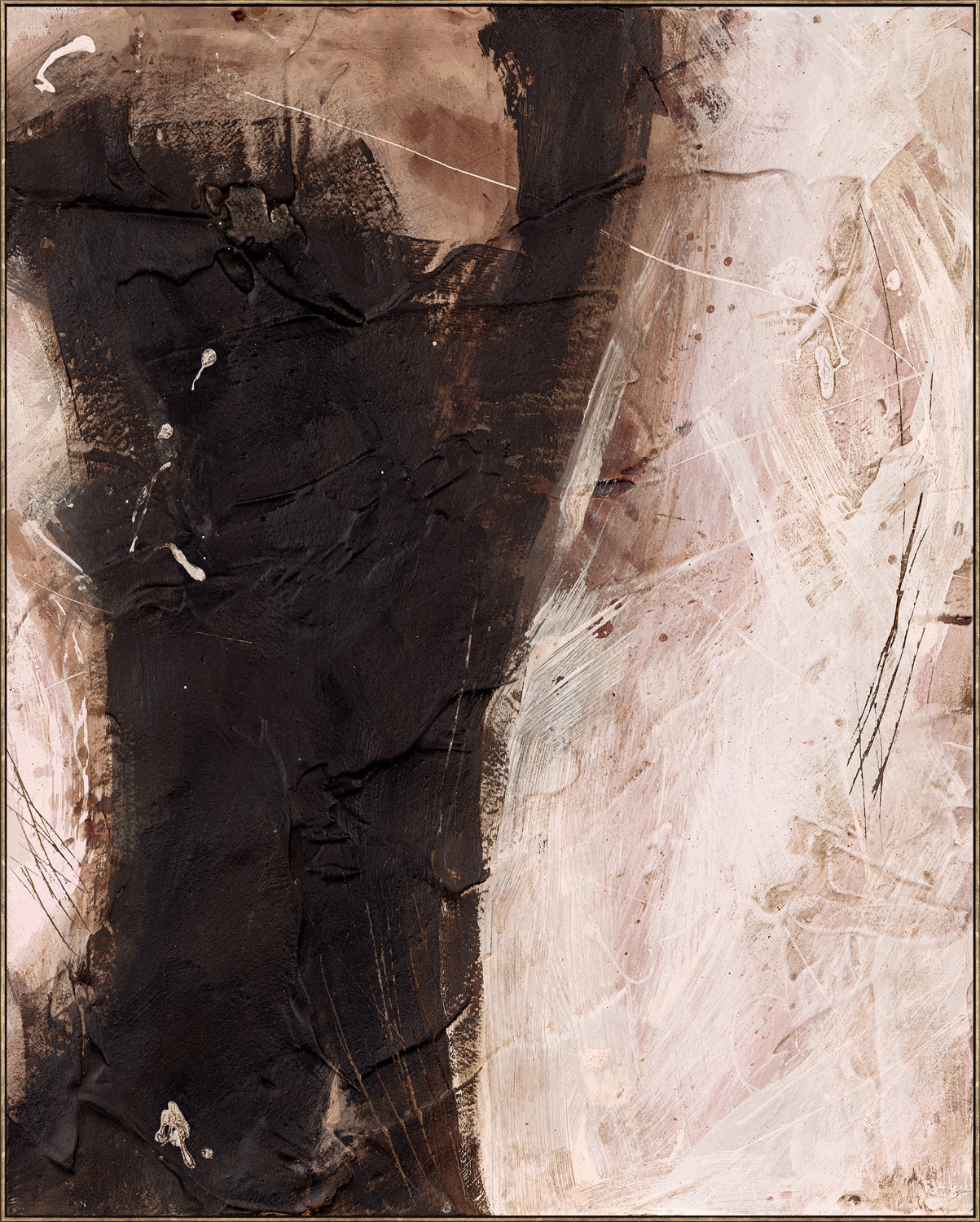 Paris Composition - Sweet Caramel I - Framed Canvas - Mid