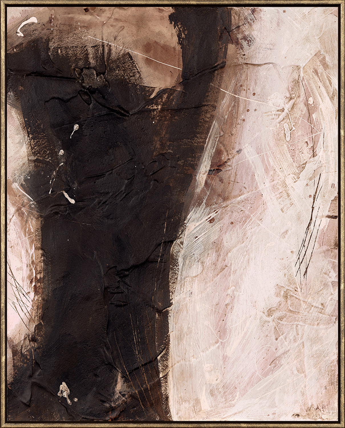 Paris Composition - Sweet Caramel I - Framed Canvas - Small