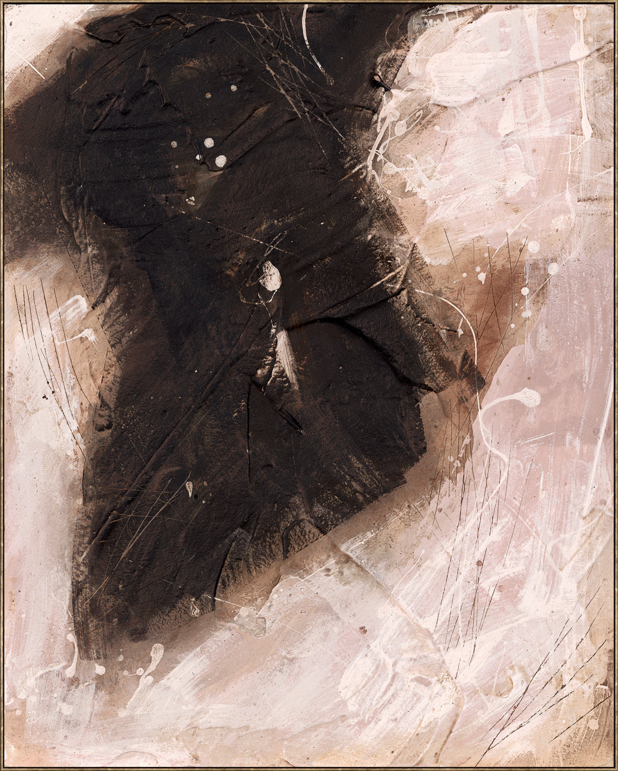 Paris Composition - Sweet Caramel II - Framed Canvas - Mid