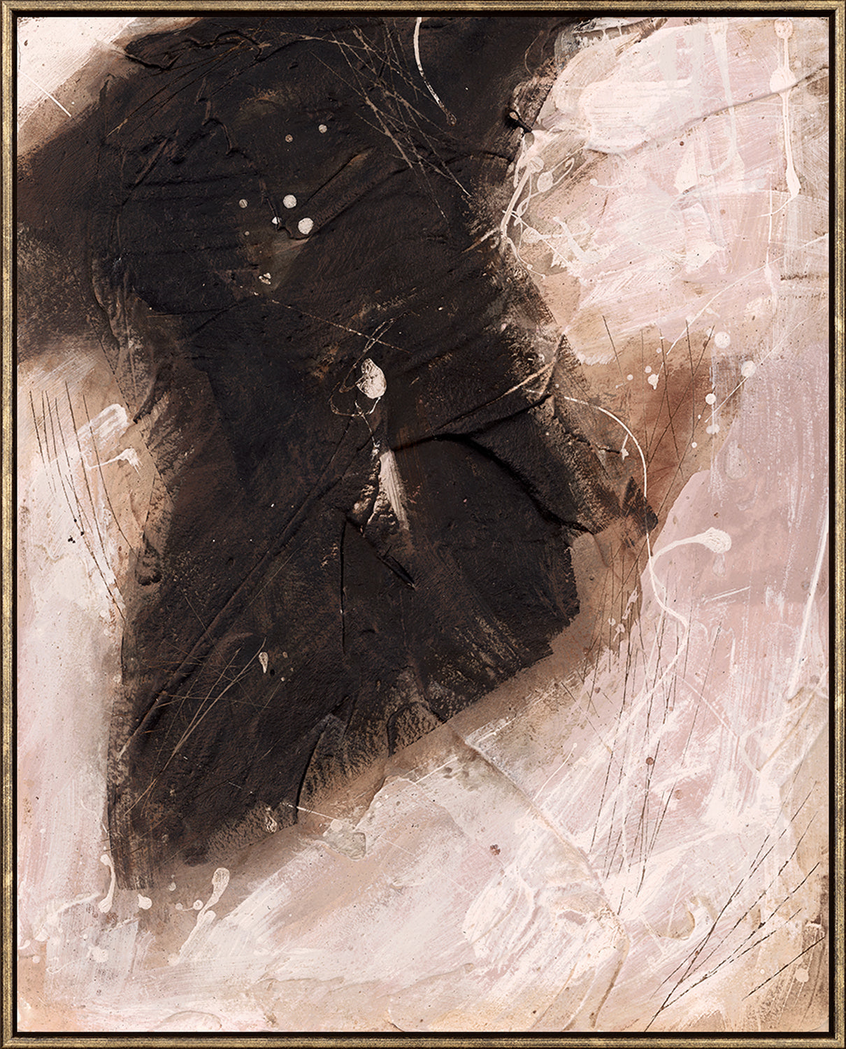 Paris Composition - Sweet Caramel II - Framed Canvas - Small