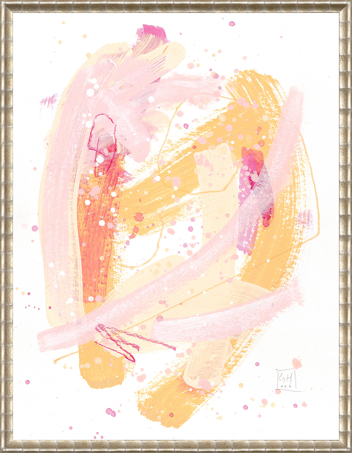 Confetti Series - Magenta and Saffron I