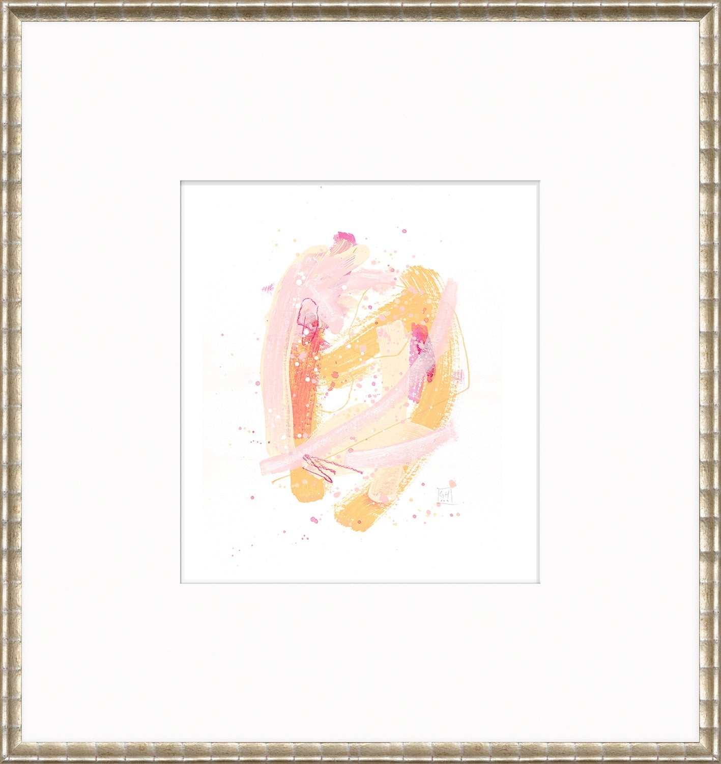 Confetti Series - Magenta and Saffron I - Matted