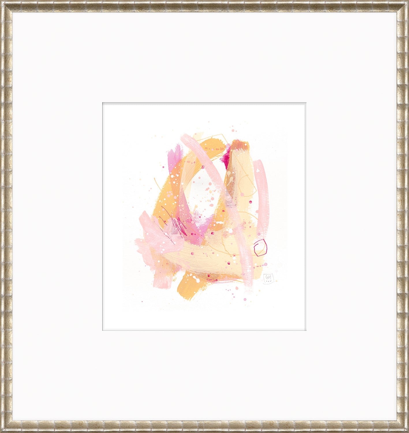 Confetti Series - Magenta and Saffron II - Matted