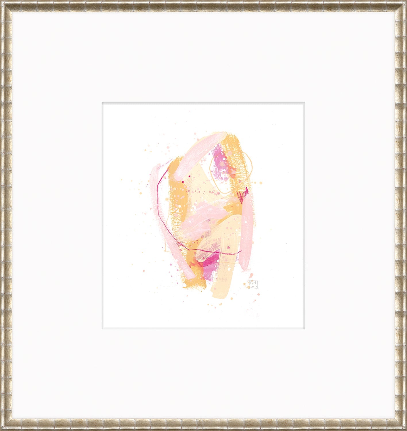 Confetti Series - Magenta and Saffron III - Matted