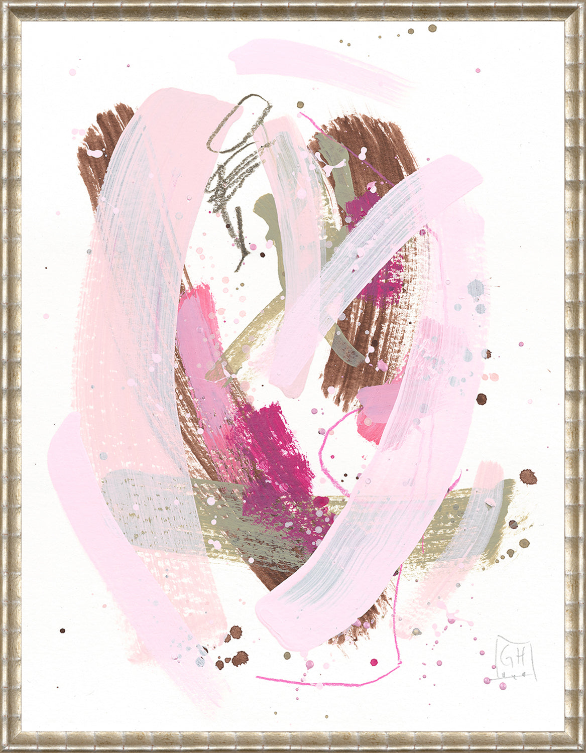 Confetti Series - Fuchsia and Baby Pink I