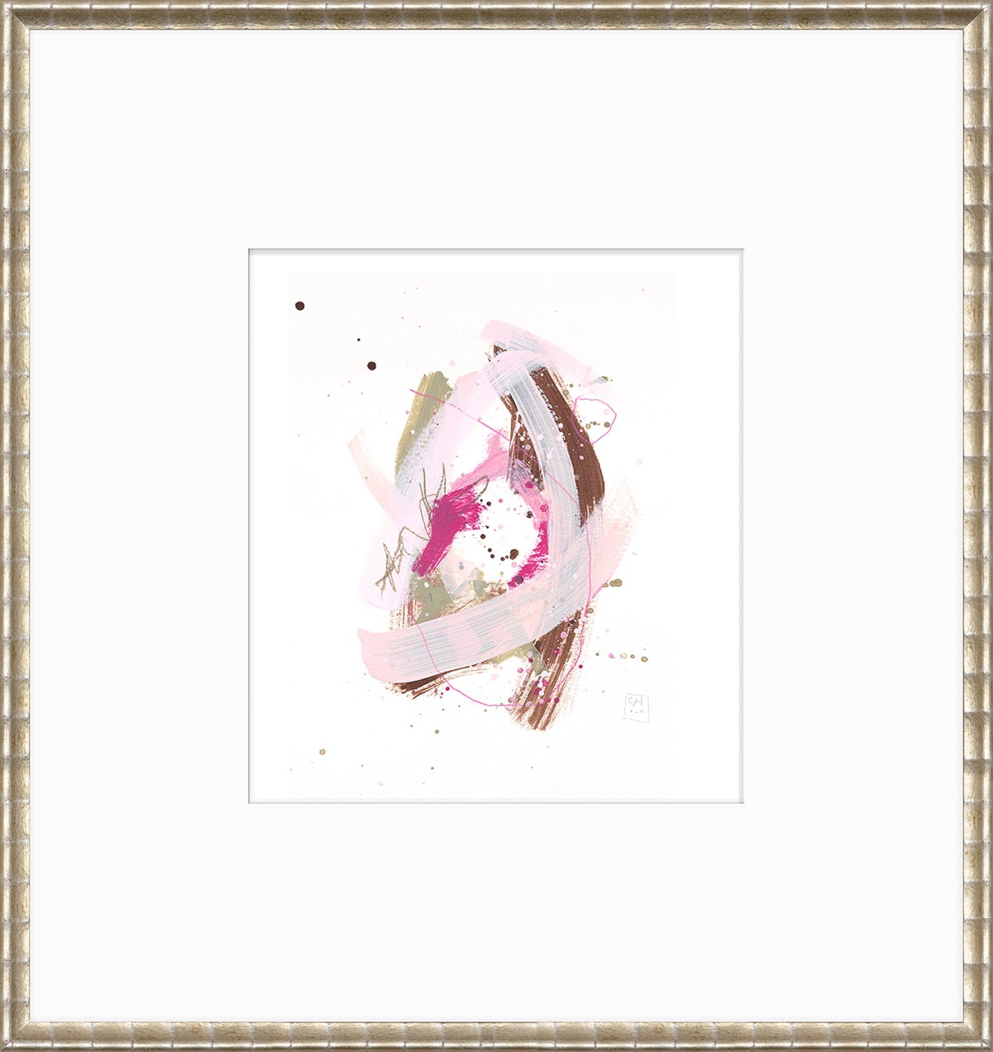 Confetti Series - Fuchsia and Baby Pink II - Matted