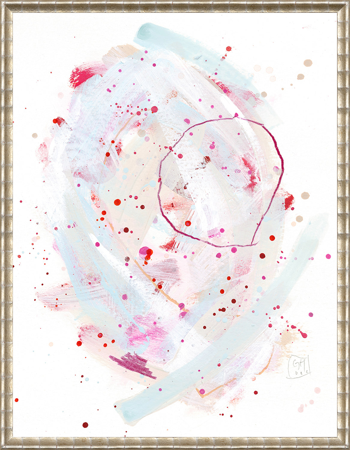 Confetti Series - Powder and Fuchsia I