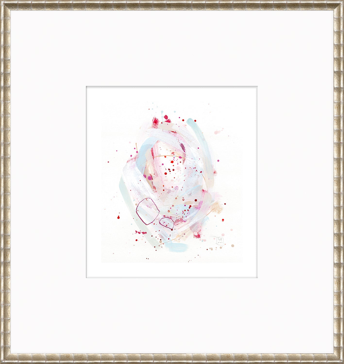 Confetti Series - Powder and Fuchsia II - Matted