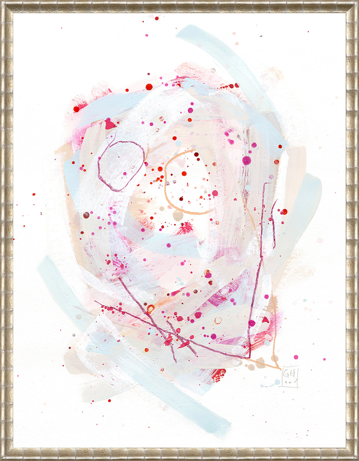 Confetti Series - Powder and Fuchsia III