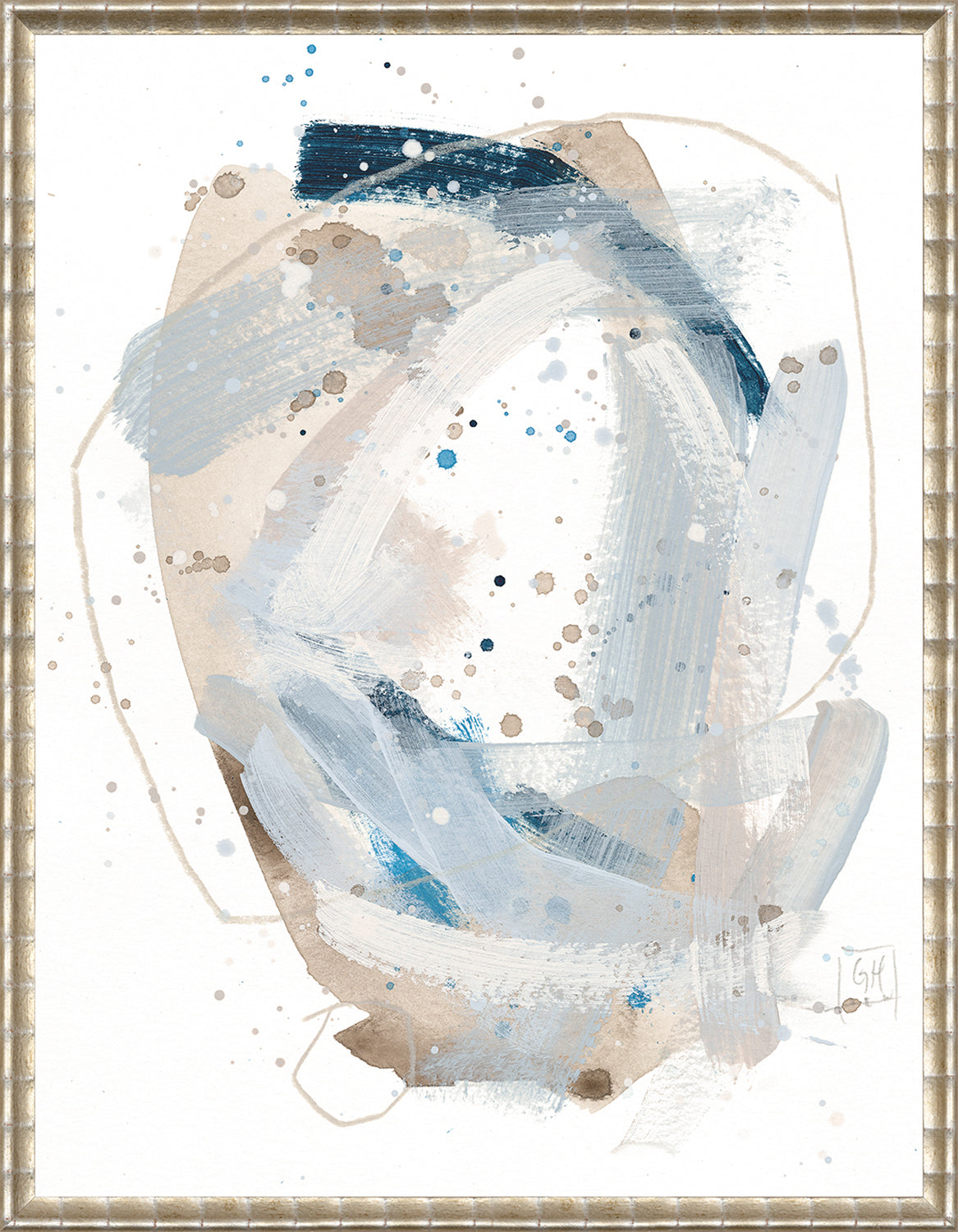 Confetti Series - Ocean and Taupe I