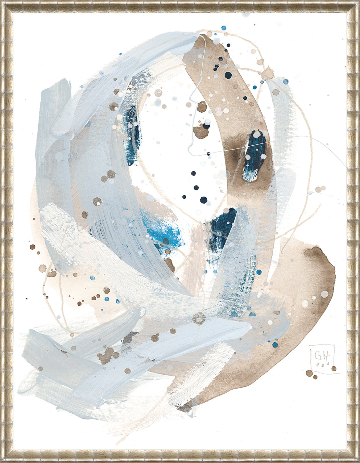 Confetti Series - Ocean and Taupe III