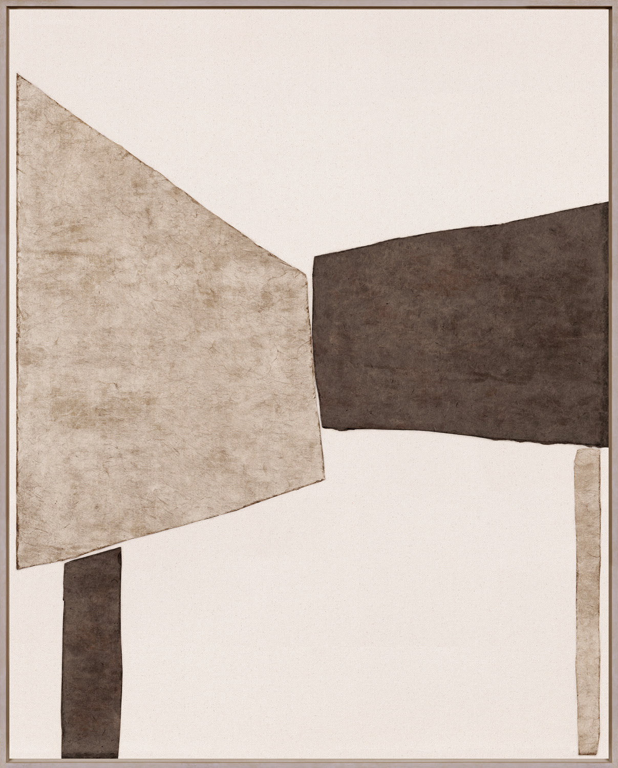 Edifice Series - Almond and Chocolate I - Framed Canvas