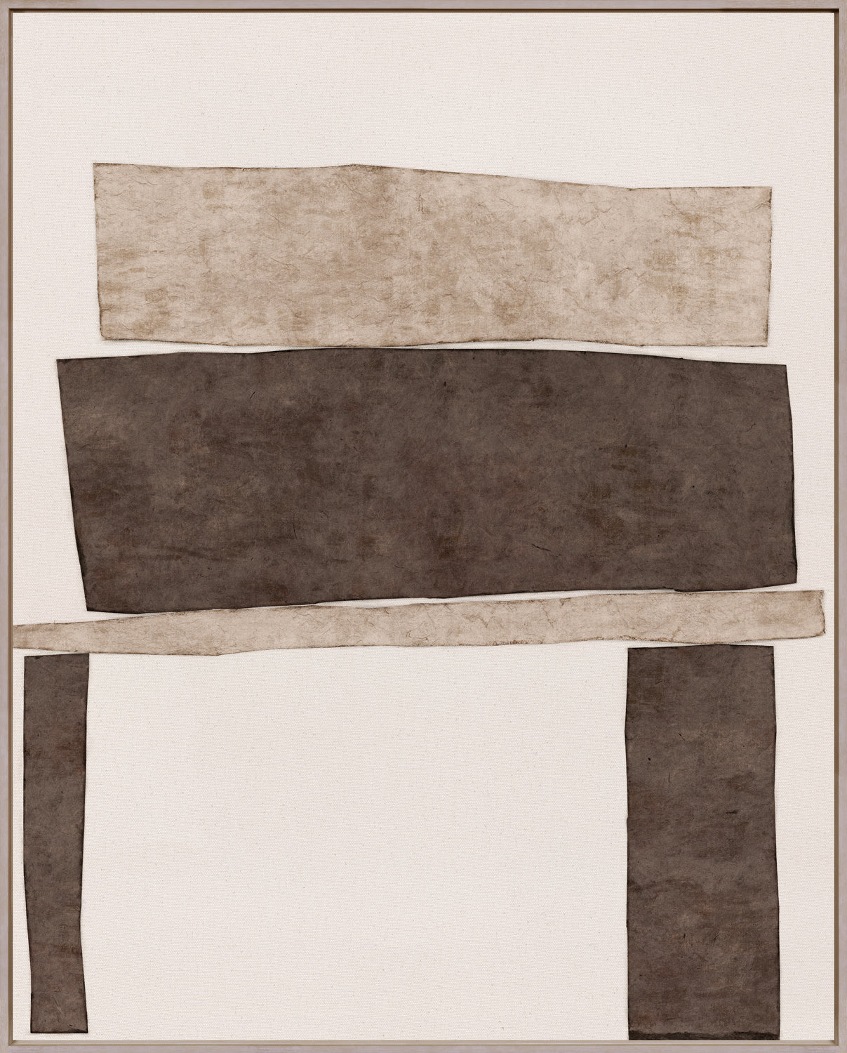 Edifice Series - Almond and Chocolate II - Framed Canvas