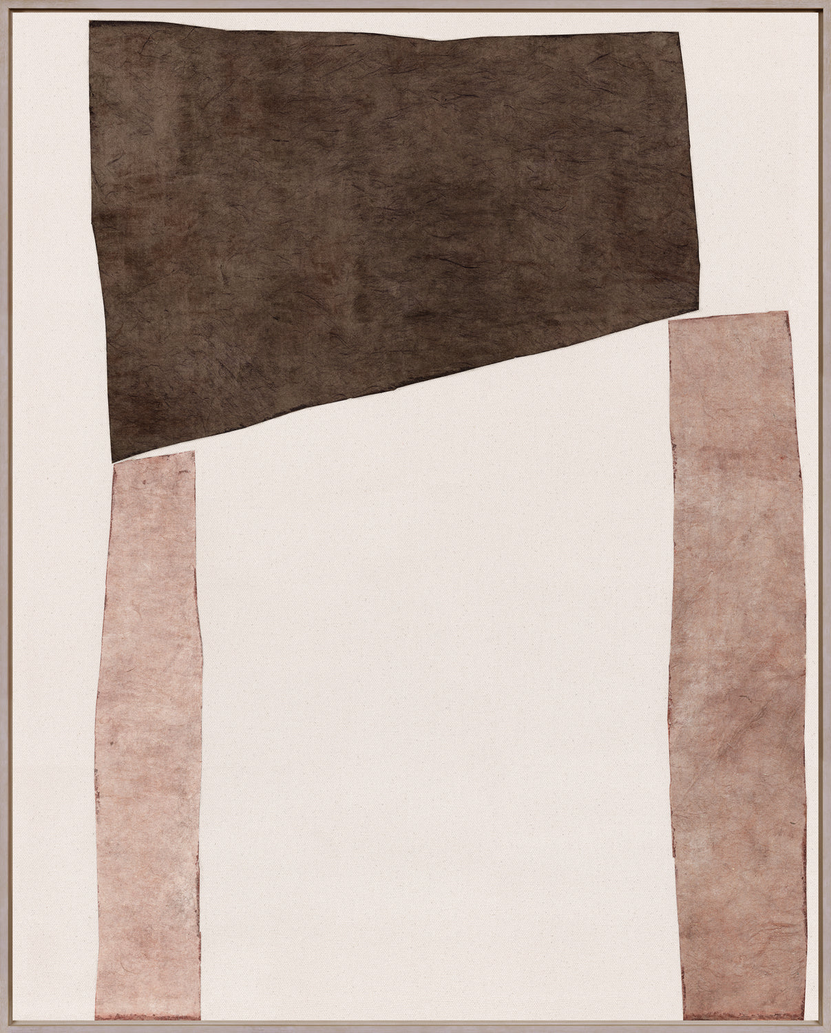 Edifice Series - Coffee and Dusty Rose II - Framed Canvas