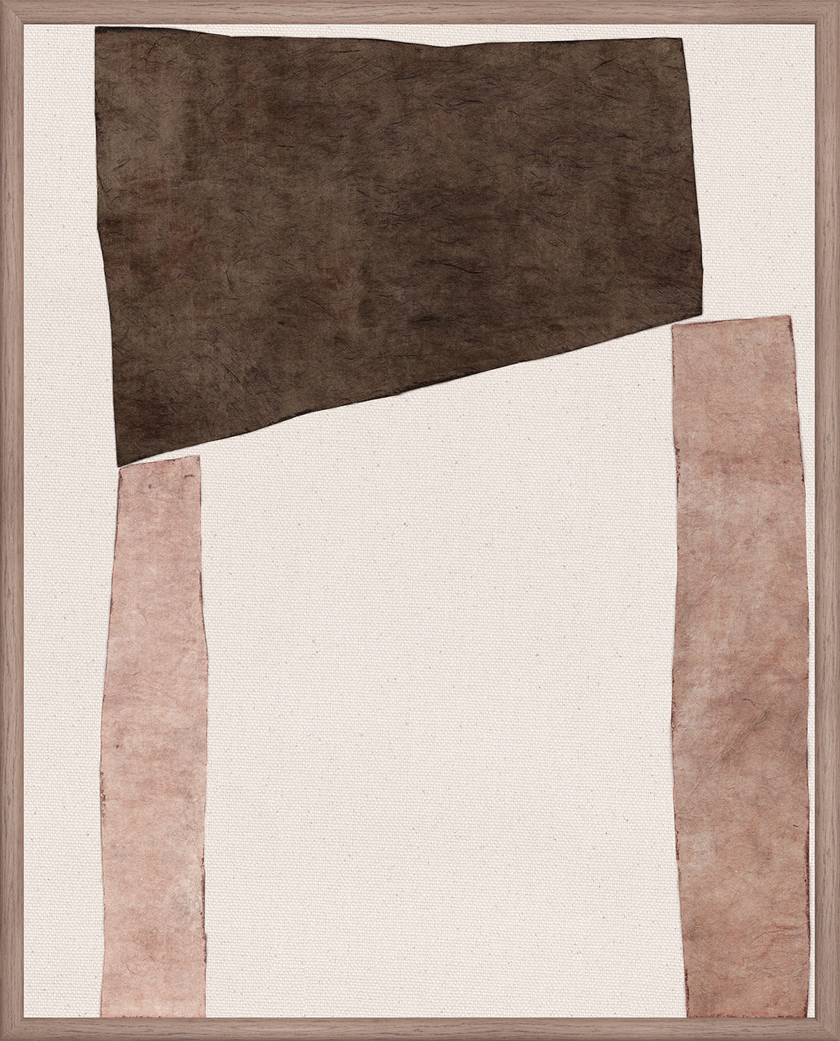 Edifice Series - Coffee and Dusty Rose II - Canvas on Board