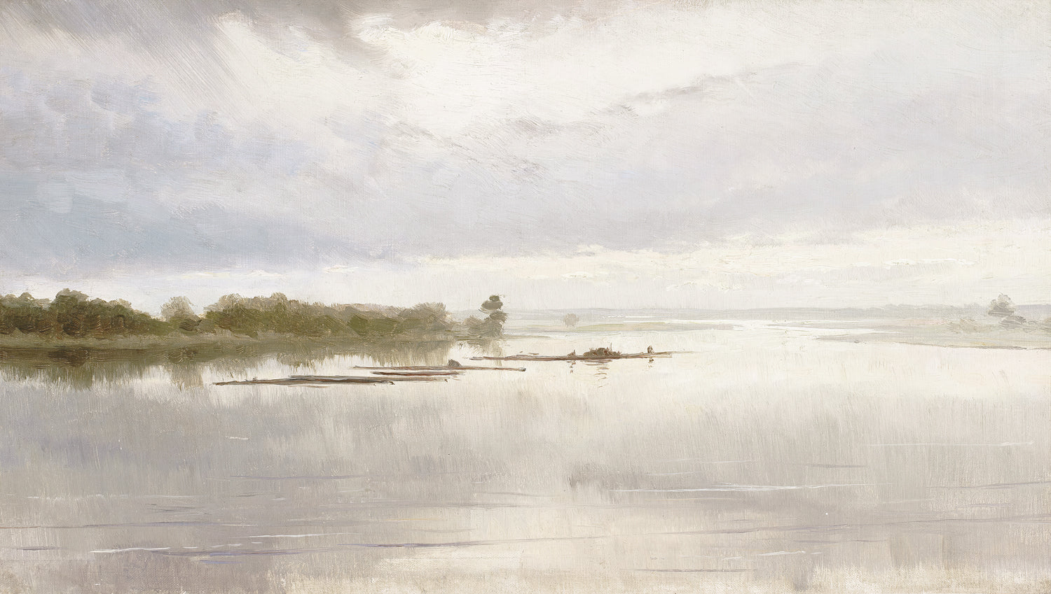 River Landscape, C. 1851 - Gallery Wrap Canvas