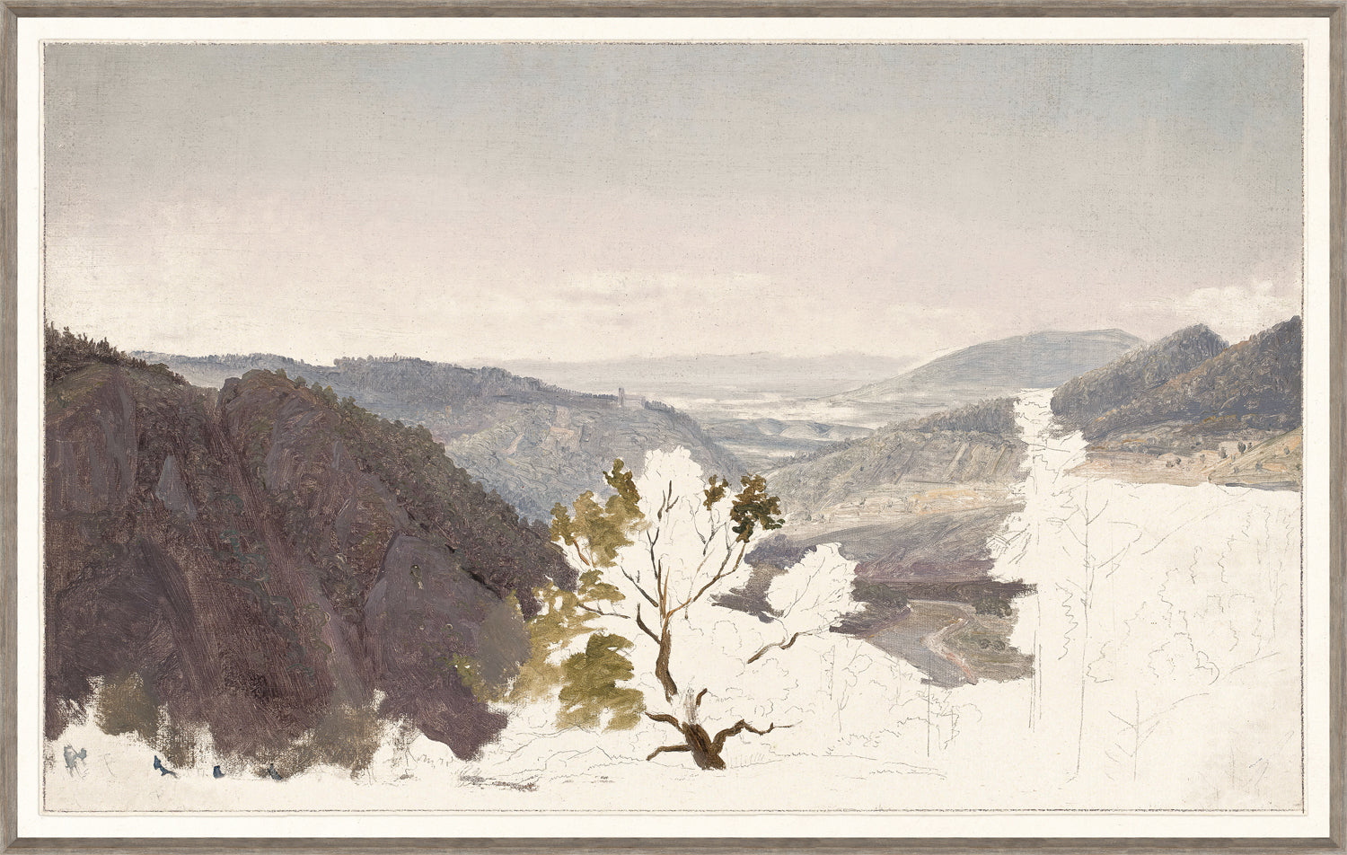 Mountain Landscape Sketch, C. 1950 - Large