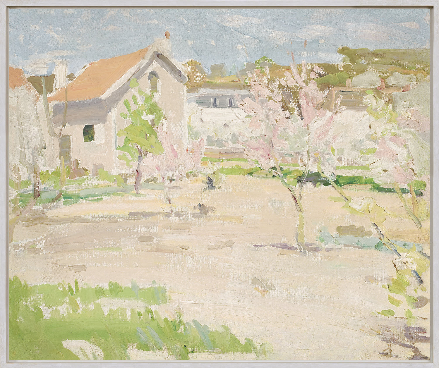 Springtime Village - Framed Canvas