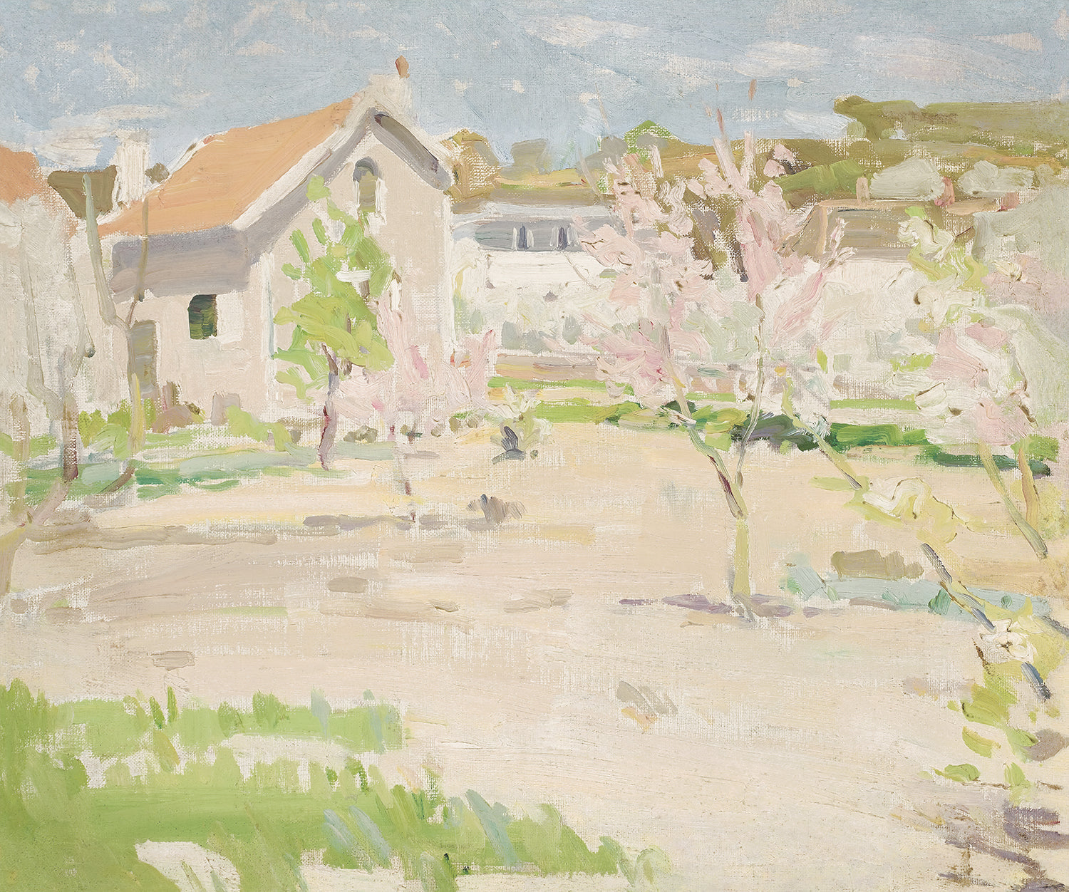 Springtime Village - Gallery Wrap Canvas