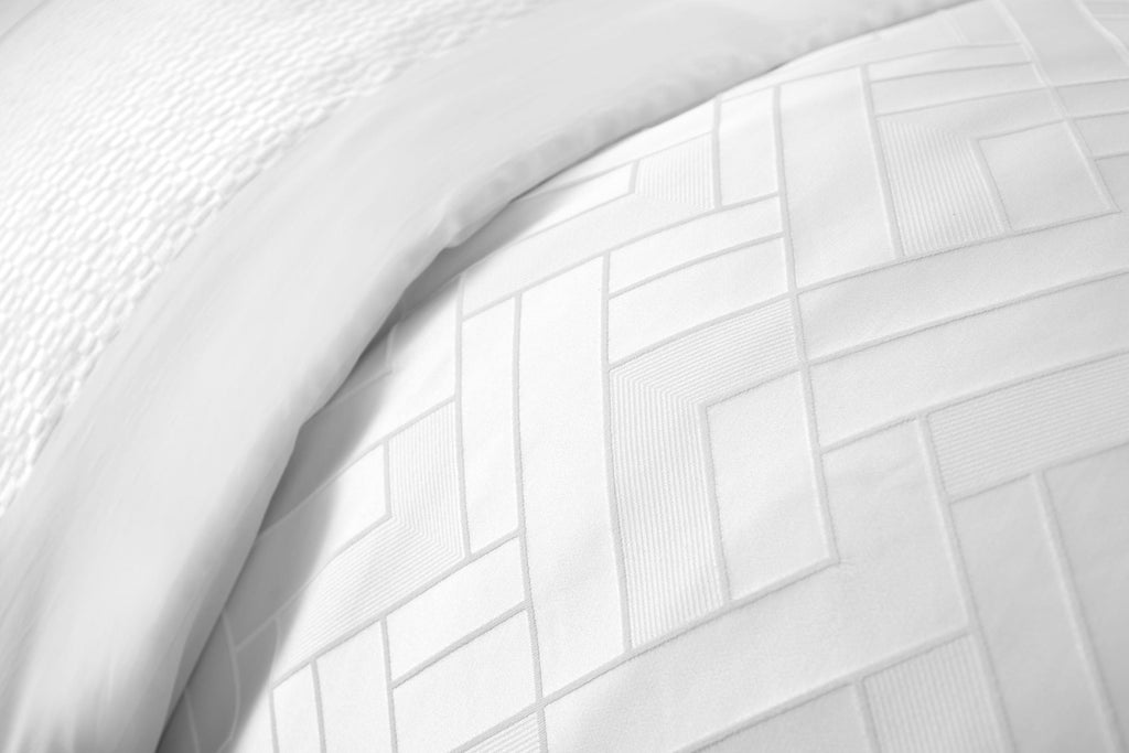 Chelsea Bolster Tan and White