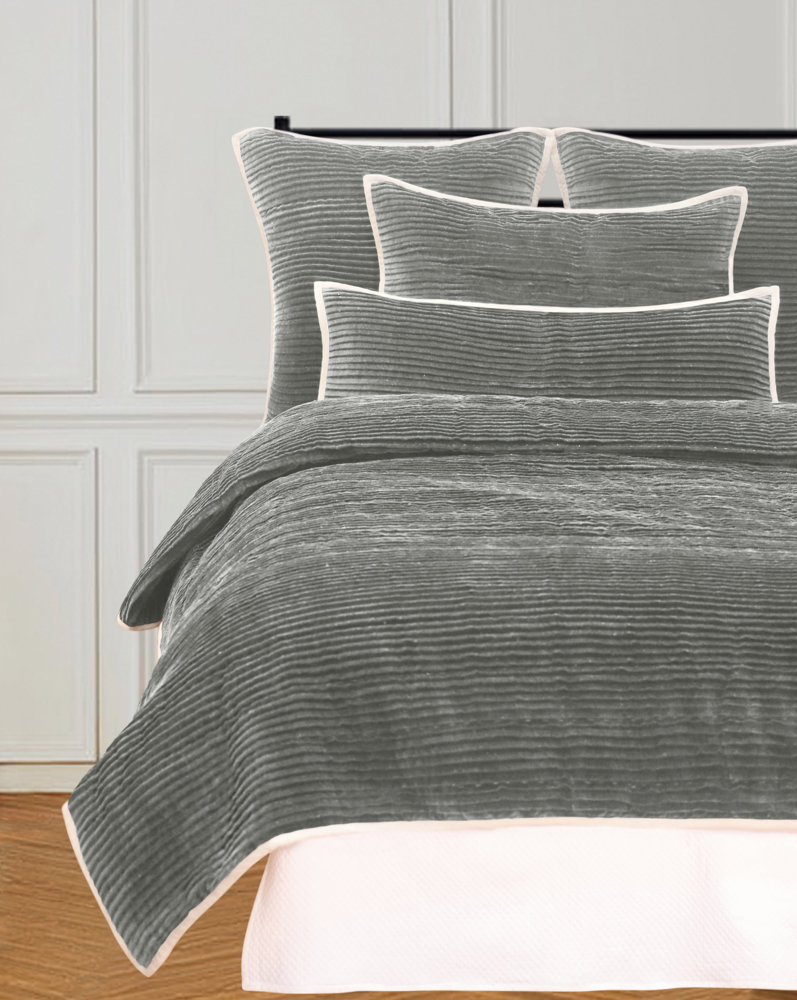CARTER KING QUILT GREY