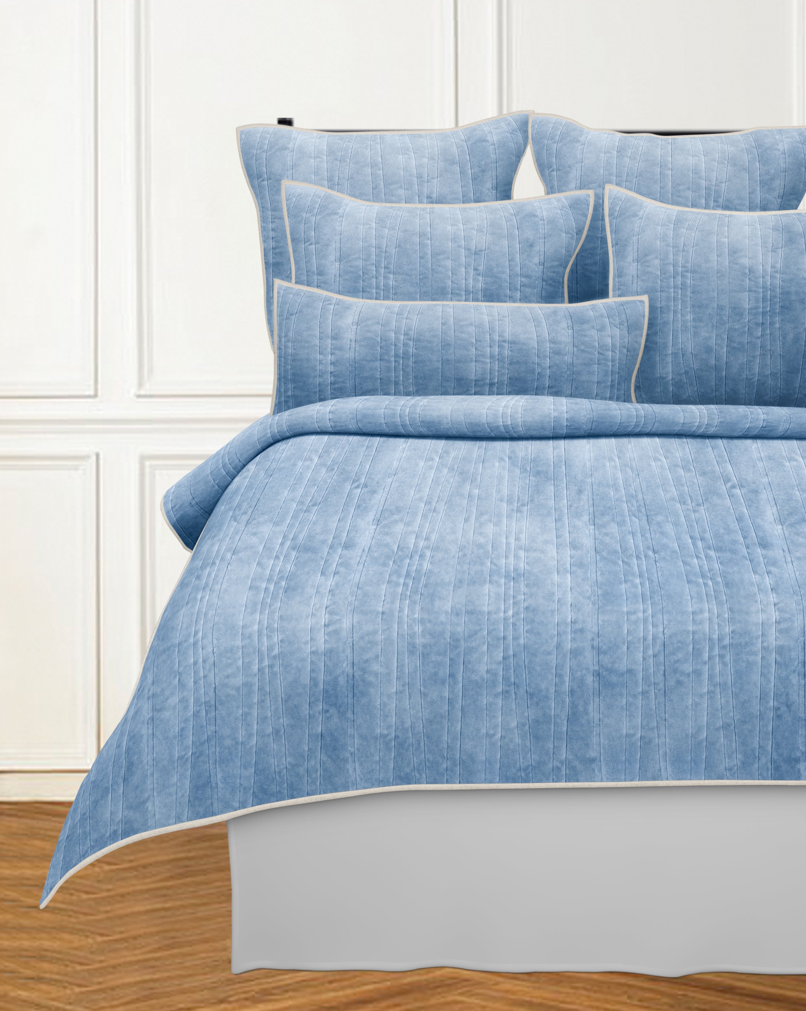 CEDAR TWIN QUILT OCEAN BLUE