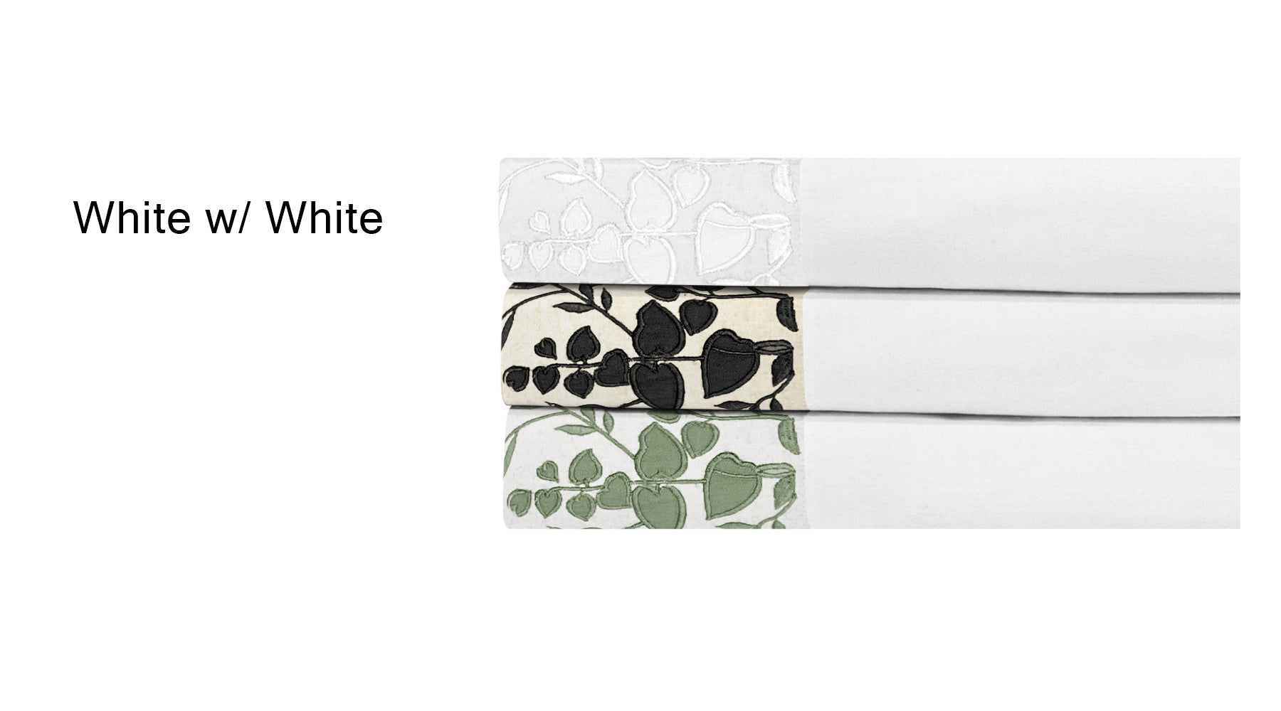 CLARA KING SHEET SET WHITE W/ WHITE