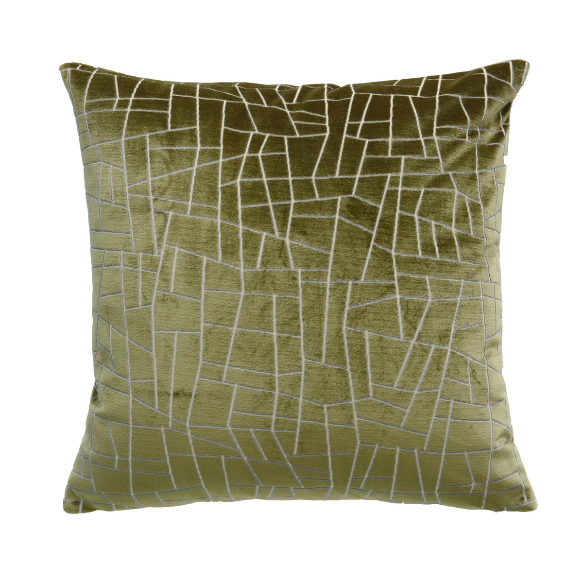 Tivoli Green Geometric Pillow