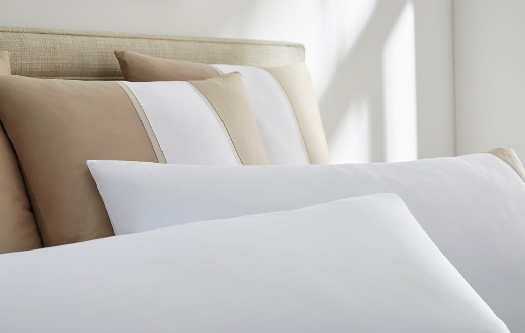 Chelsea Queen Size Tan Stripe Pillowcases