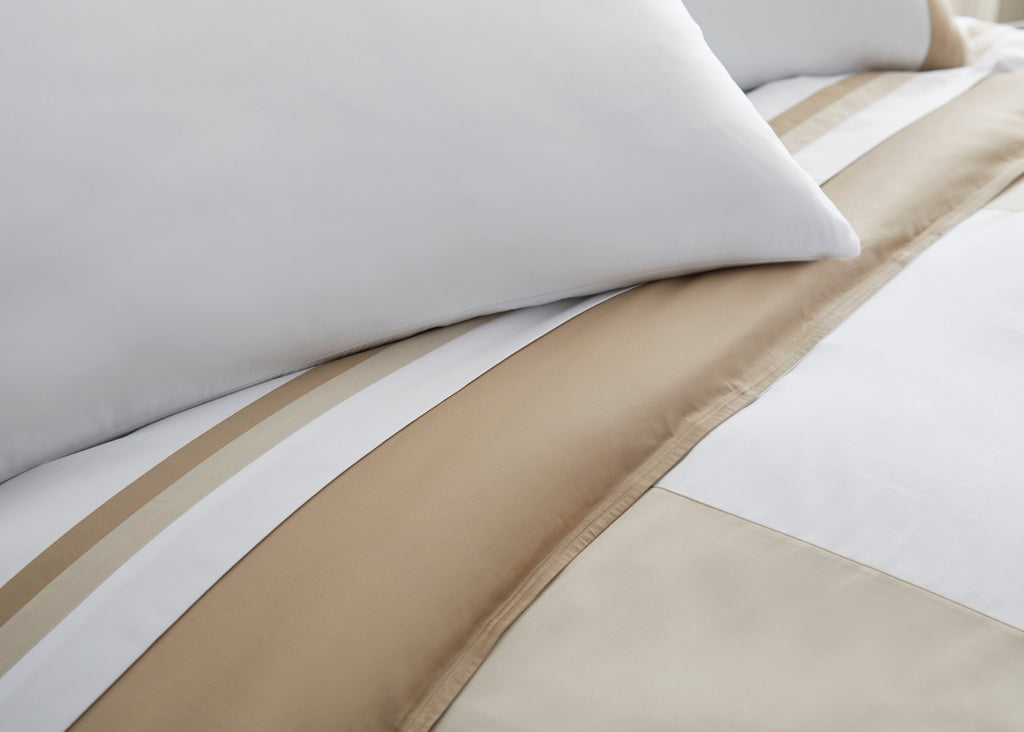 Chelsea Queen Size Tan Stripe Pillowcases