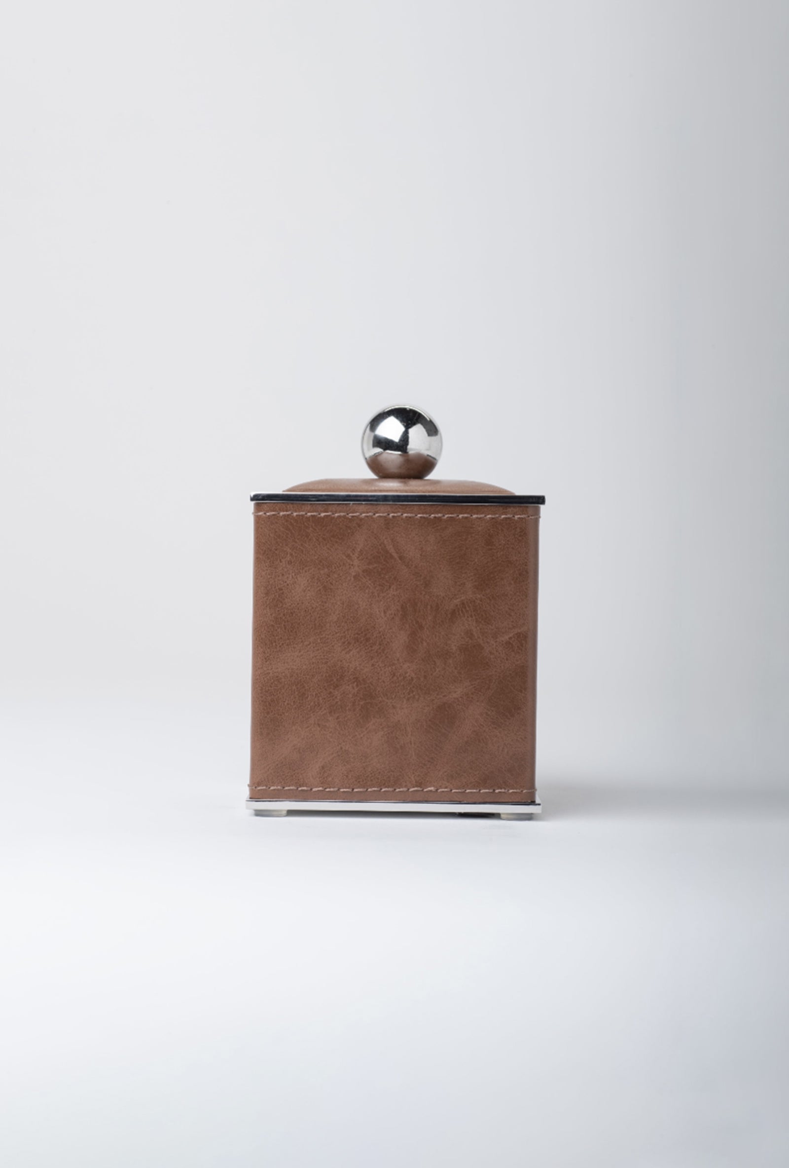 Cognac Tissue Box - Brushed Brass