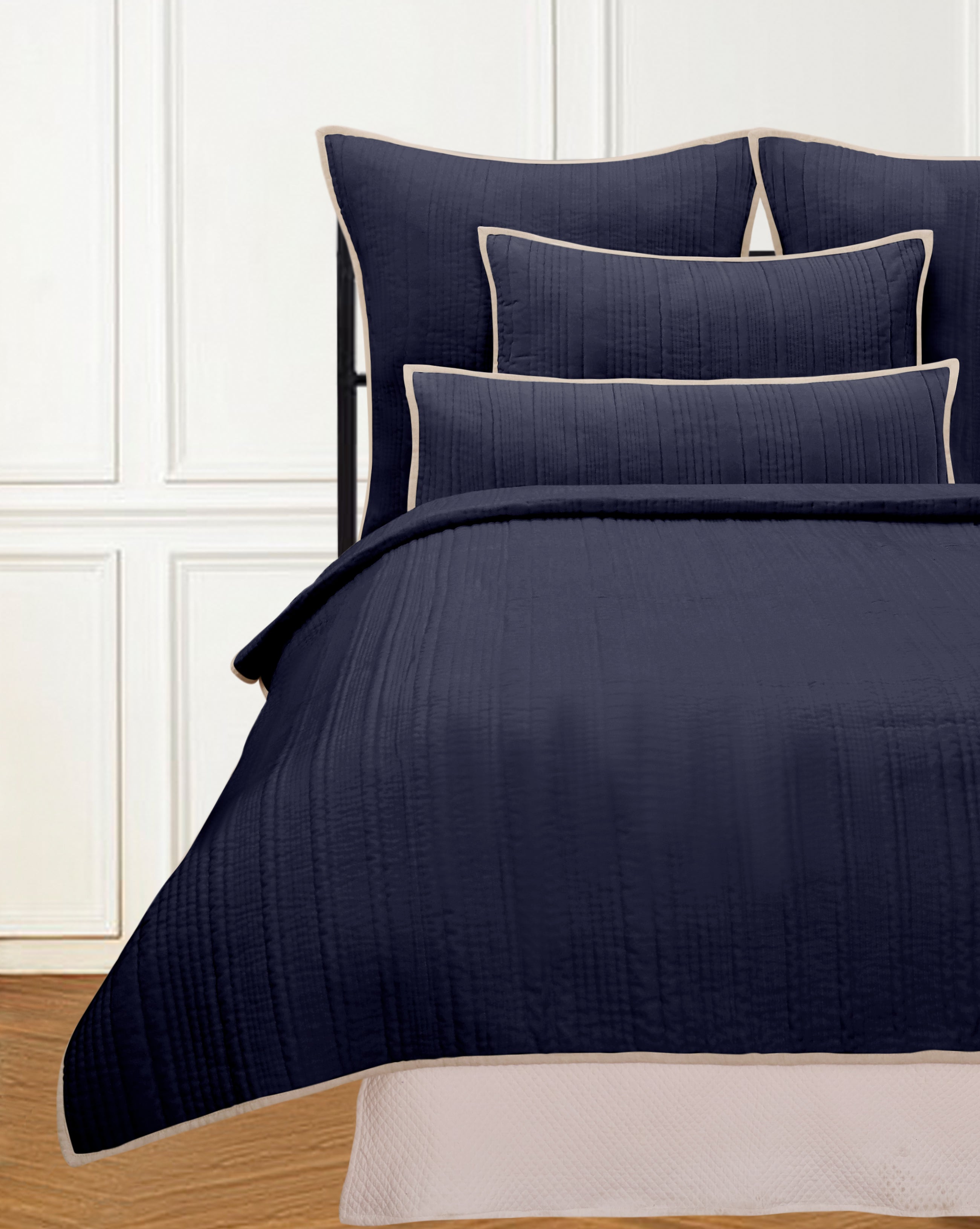 ELIJAH QUEEN QUILT INDIGO