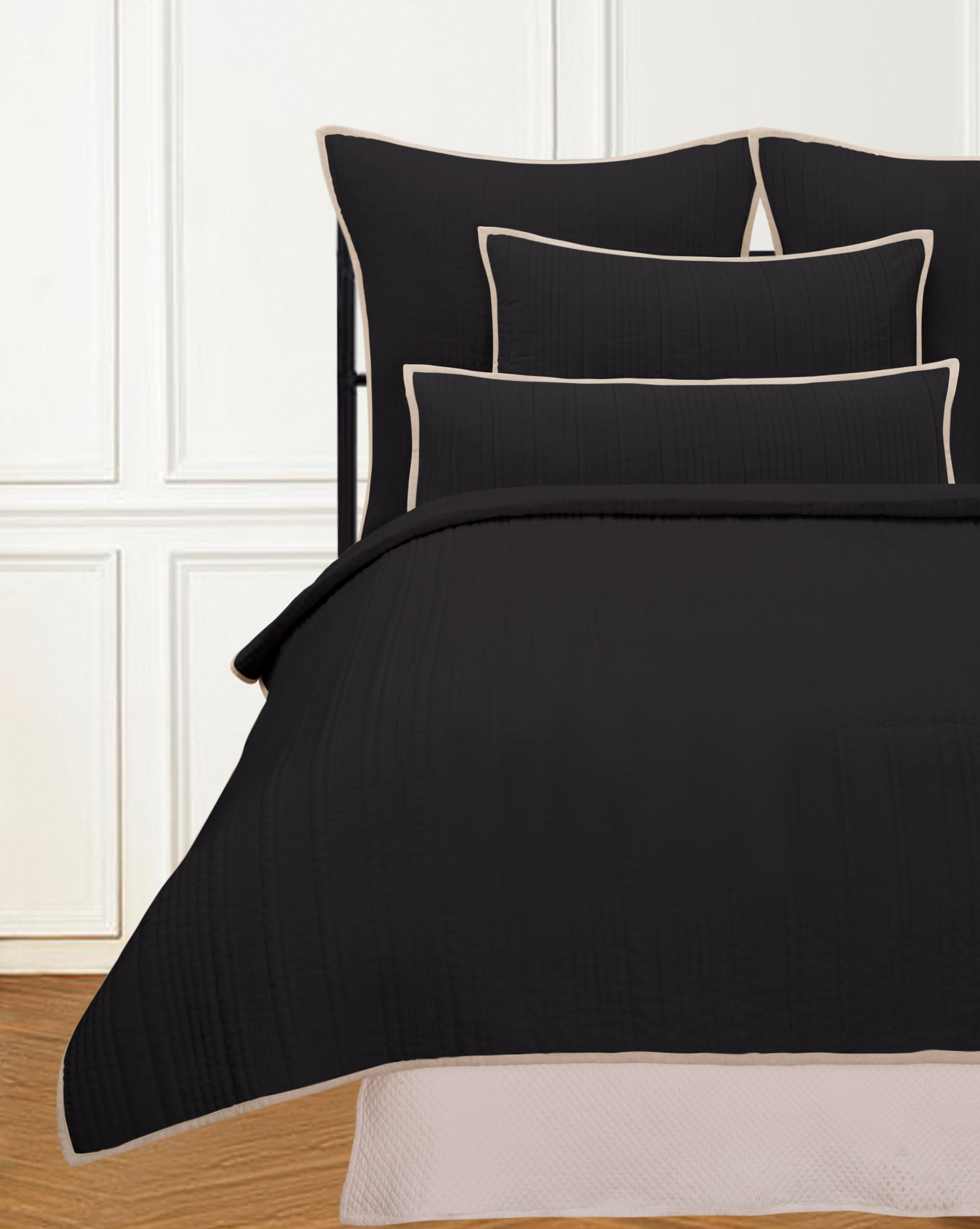 ELIJAH TWIN QUILT BLACK